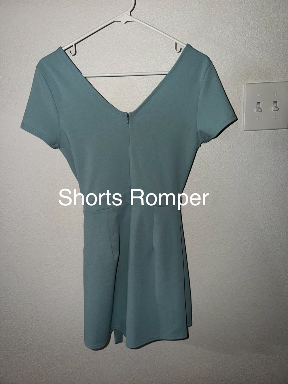 Altar’d State Teal Short-Sleeve Romper